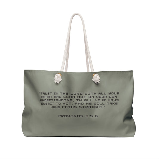 Carry Faith Sage Weekender Tote