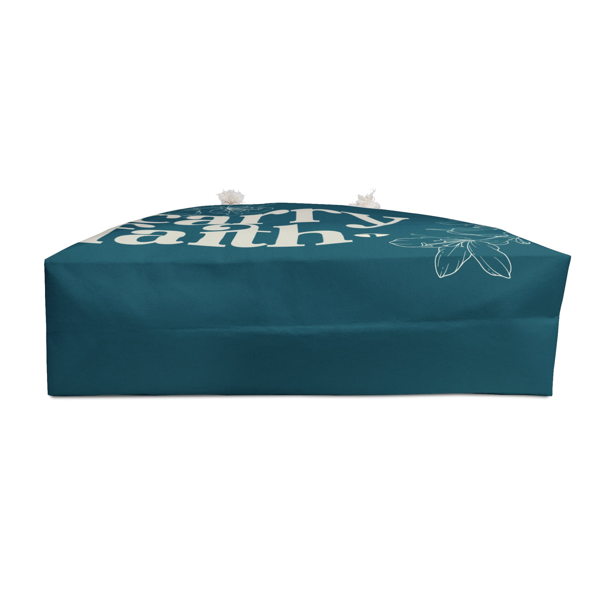 Carry Faith Teal Weekender Tote