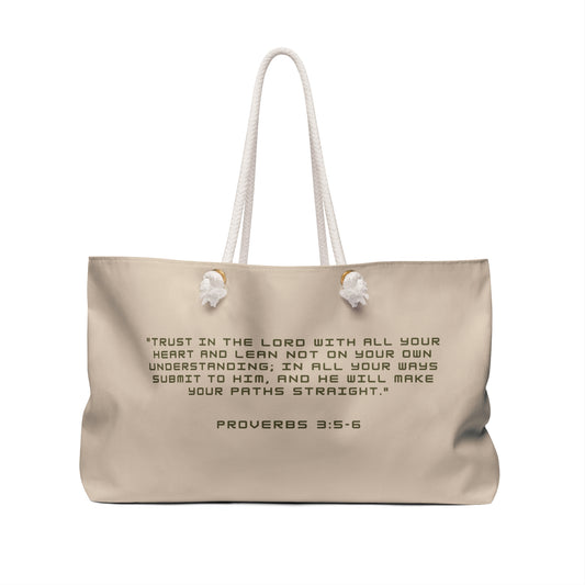 Carry Faith Pistachio Weekender Tote