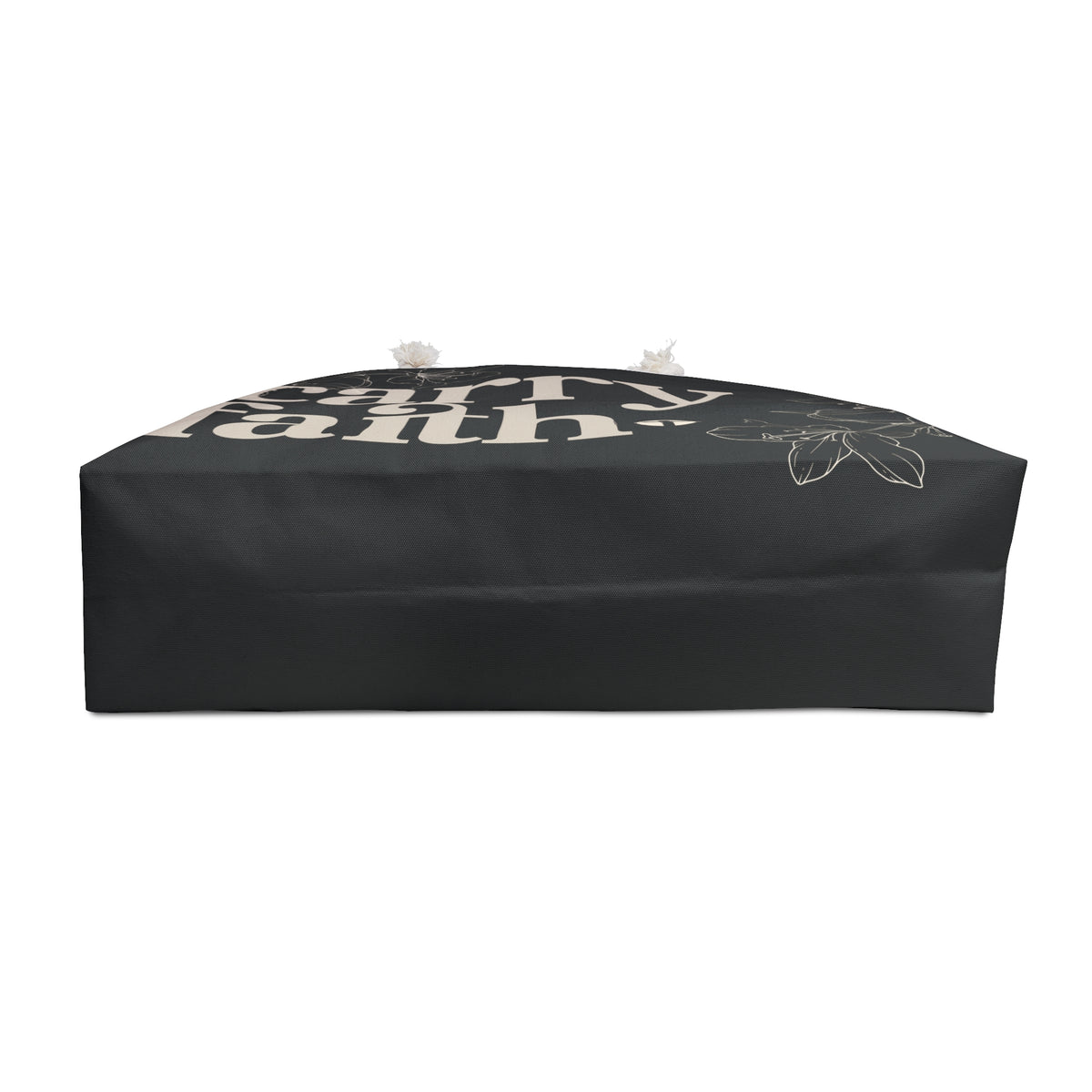 Carry Faith Black/Cream Weekender Tote