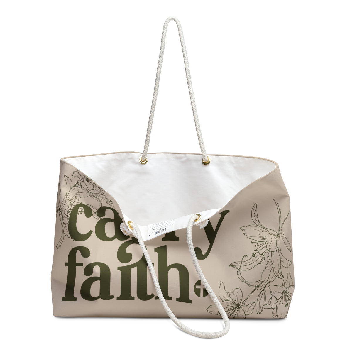 Carry Faith Pistachio Weekender Tote
