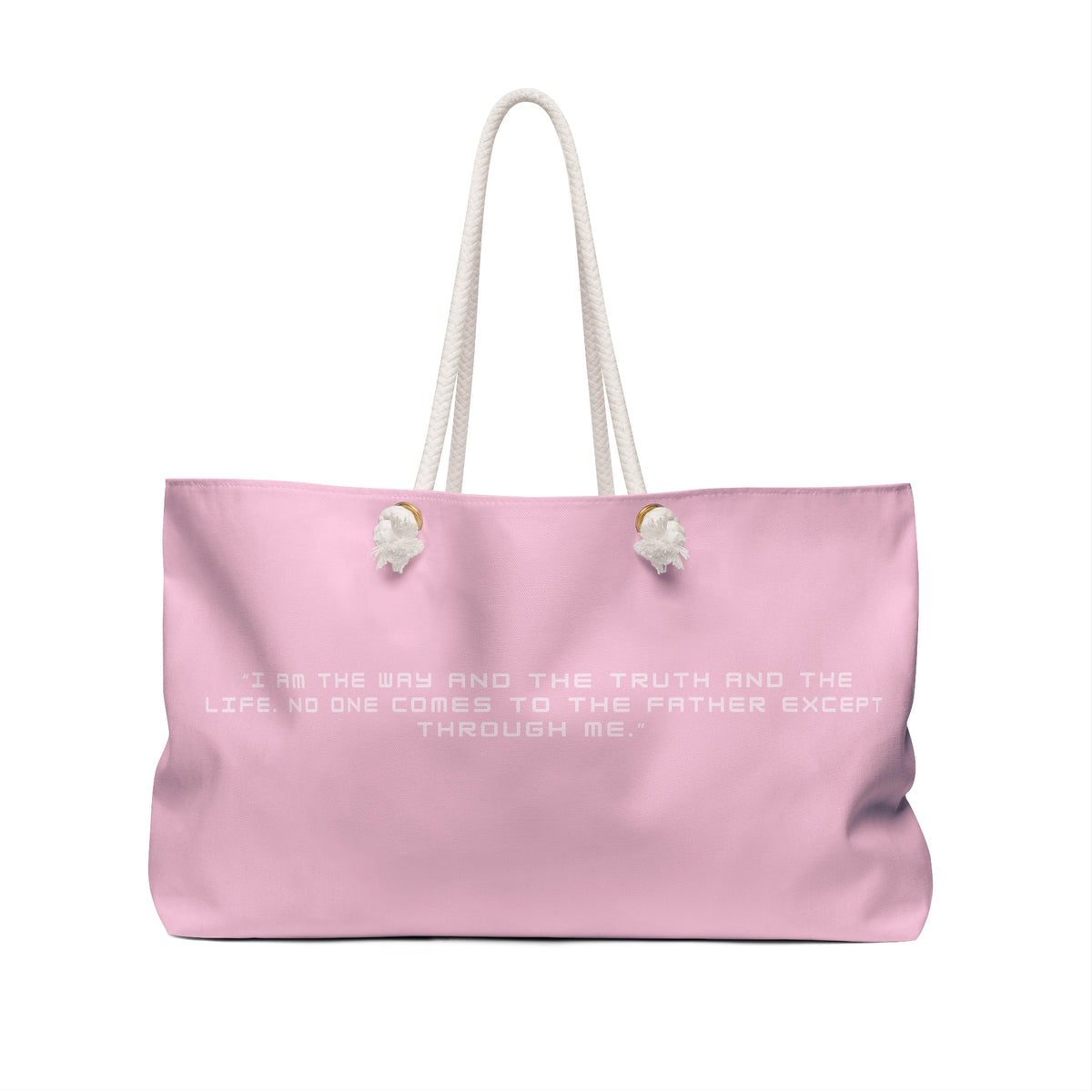 John 14:6 Pink Weekender Tote