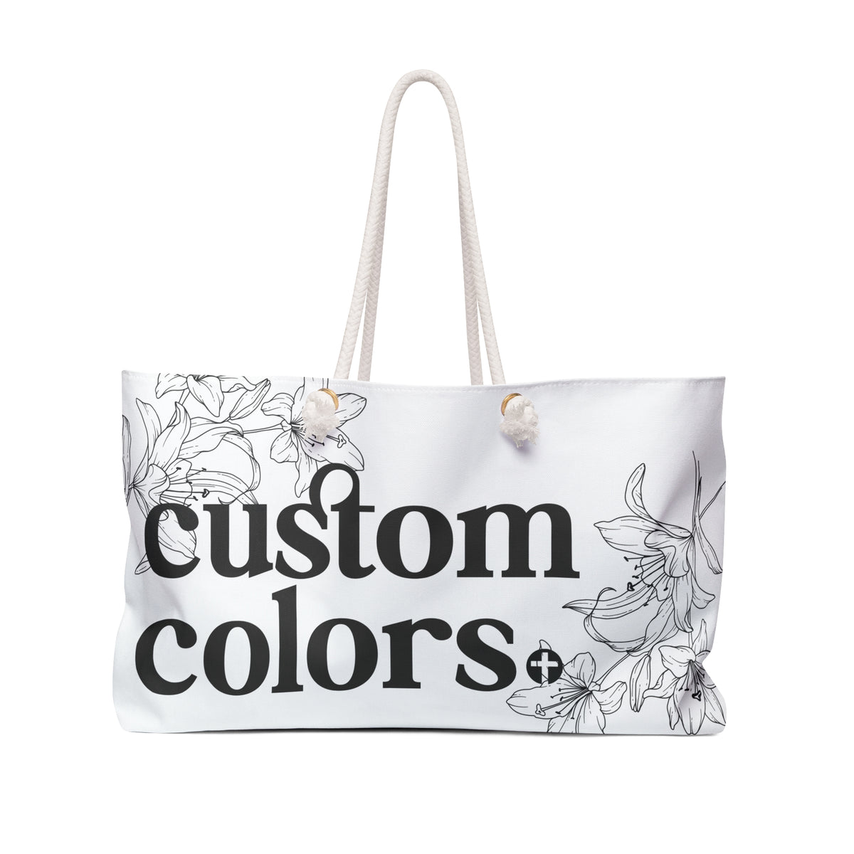 Carry Faith Custom Color Weekender Tote