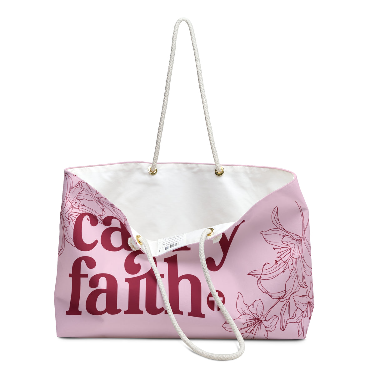 Carry Faith Cherry Blossom Weekender Tote