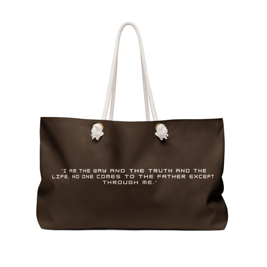 John 14:6 Brown/Cream Tote