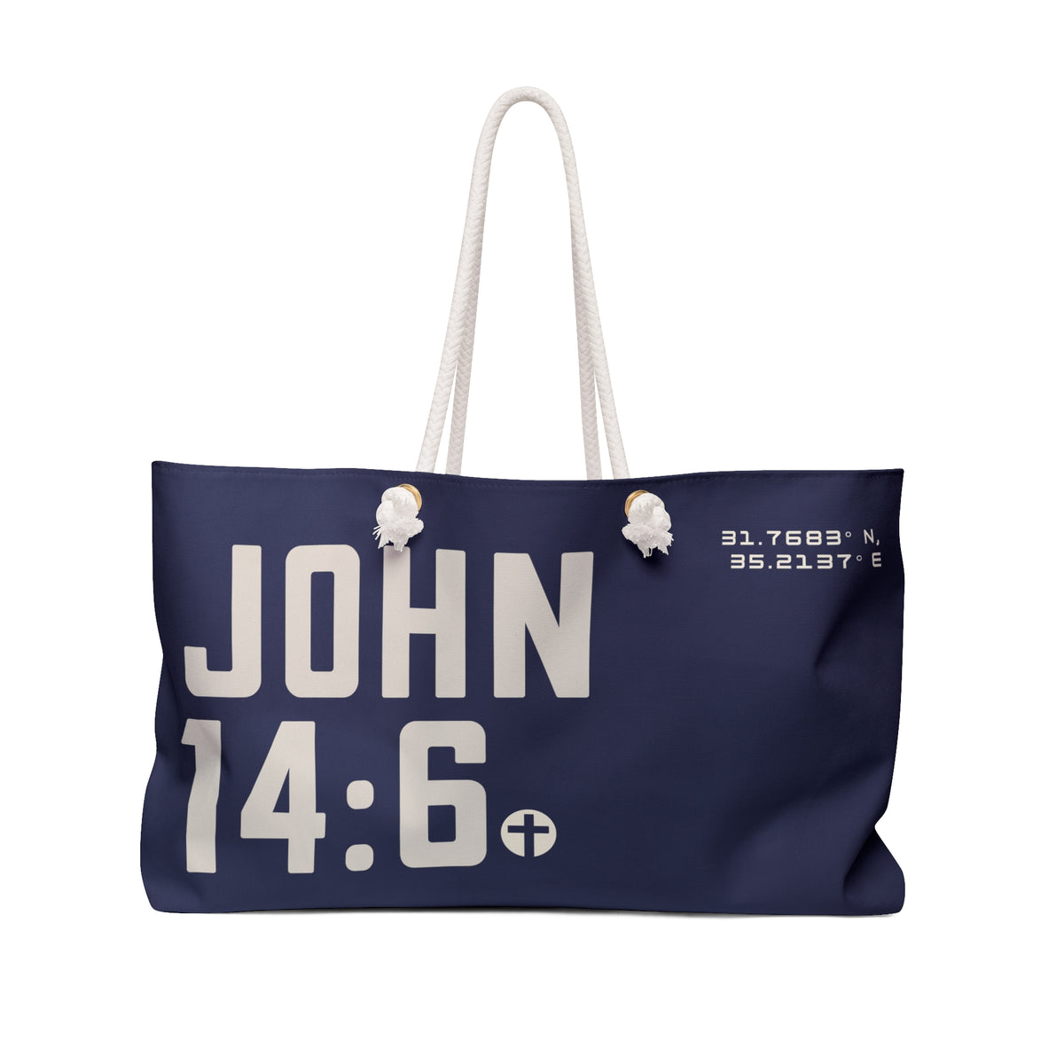 John 14:6 Navy Weekender Tote