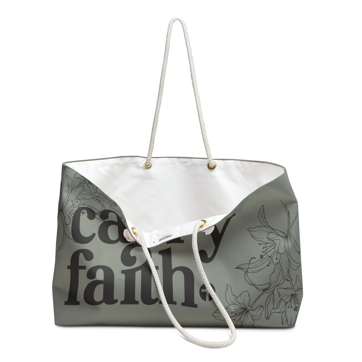 Carry Faith Sage Weekender Tote