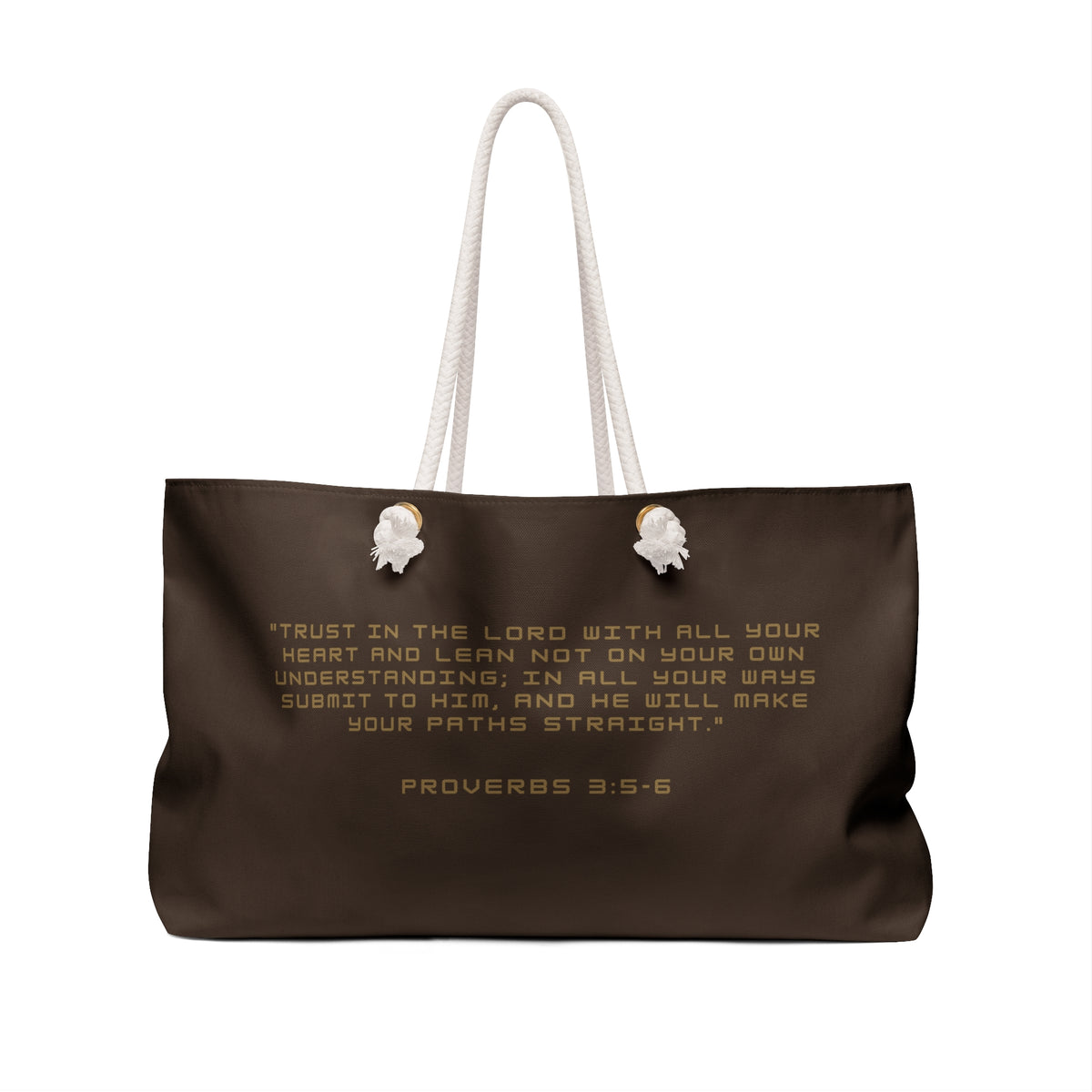 Carry Faith Mocha Weekender Tote