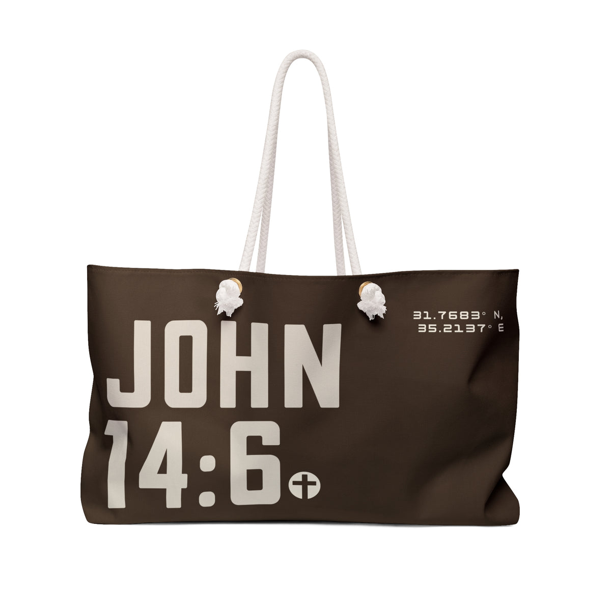 John 14:6 Brown/Cream Tote