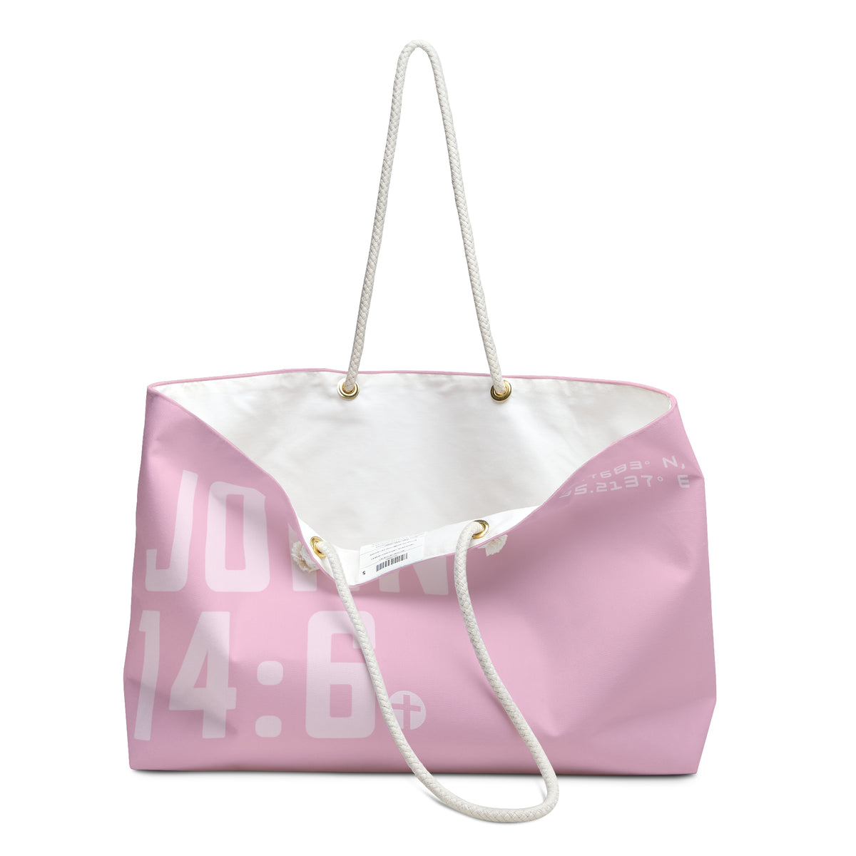 John 14:6 Pink Weekender Tote