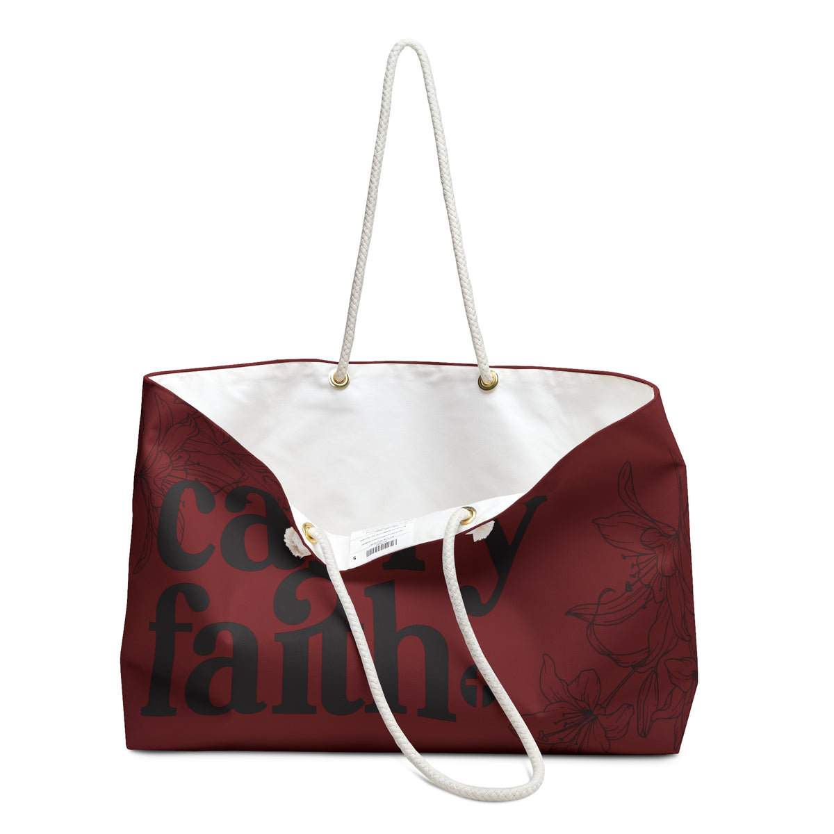 Carry Faith Cherry Weekender Tote