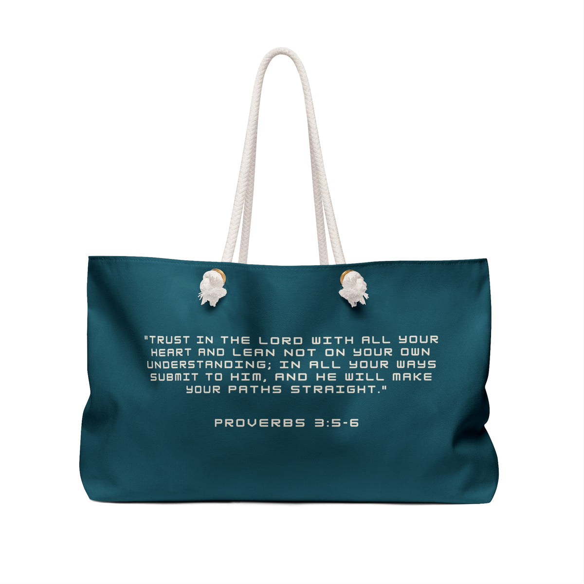Carry Faith Teal Weekender Tote