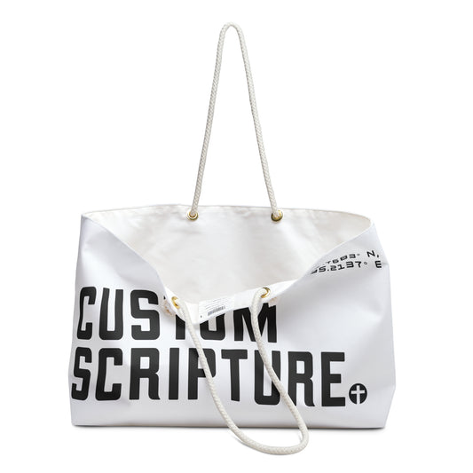 Custom Scripture Weekender Tote