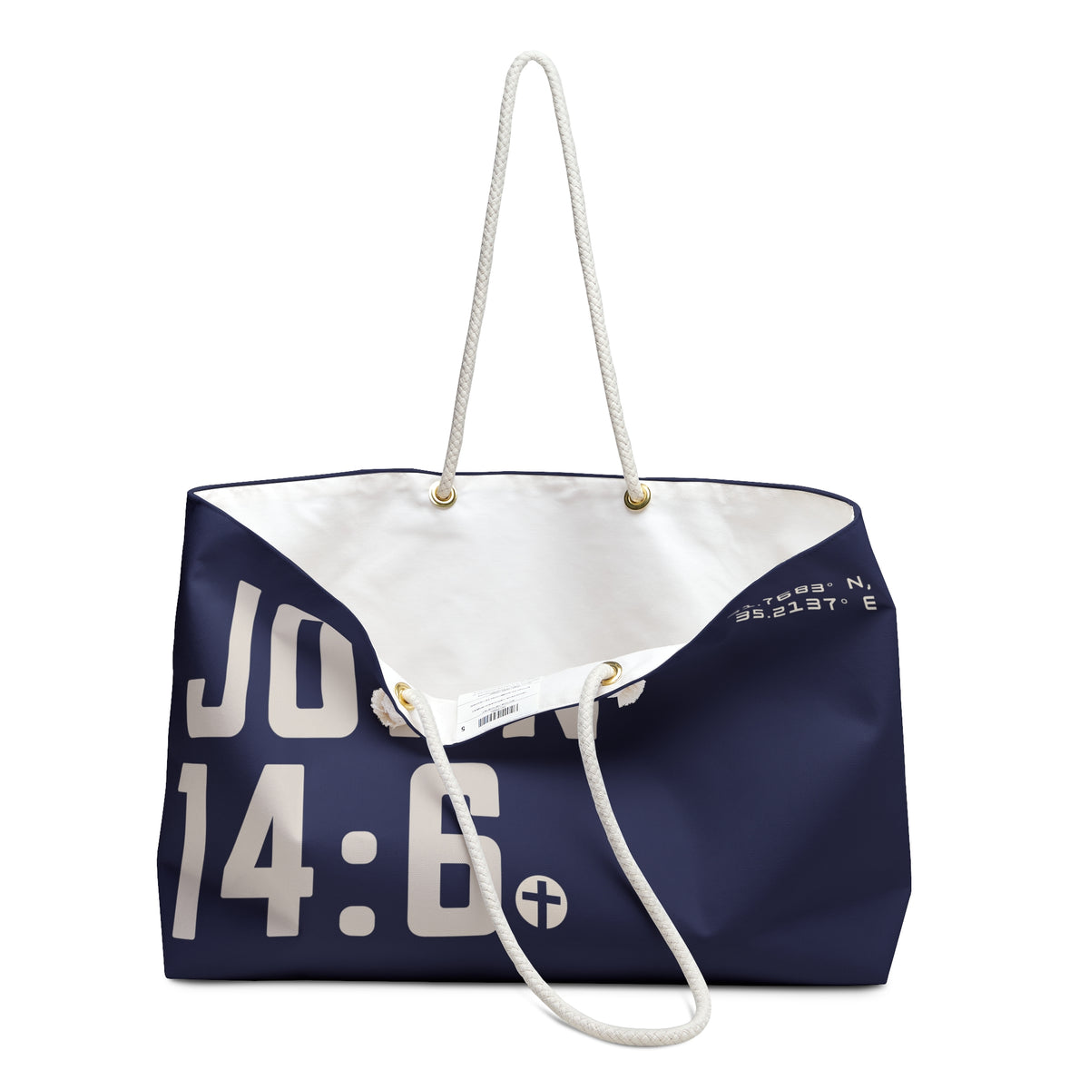 John 14:6 Navy Weekender Tote
