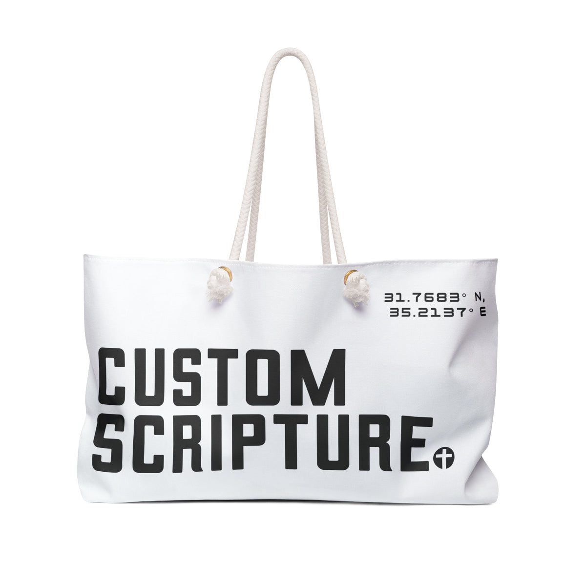 Custom Scripture Weekender Tote