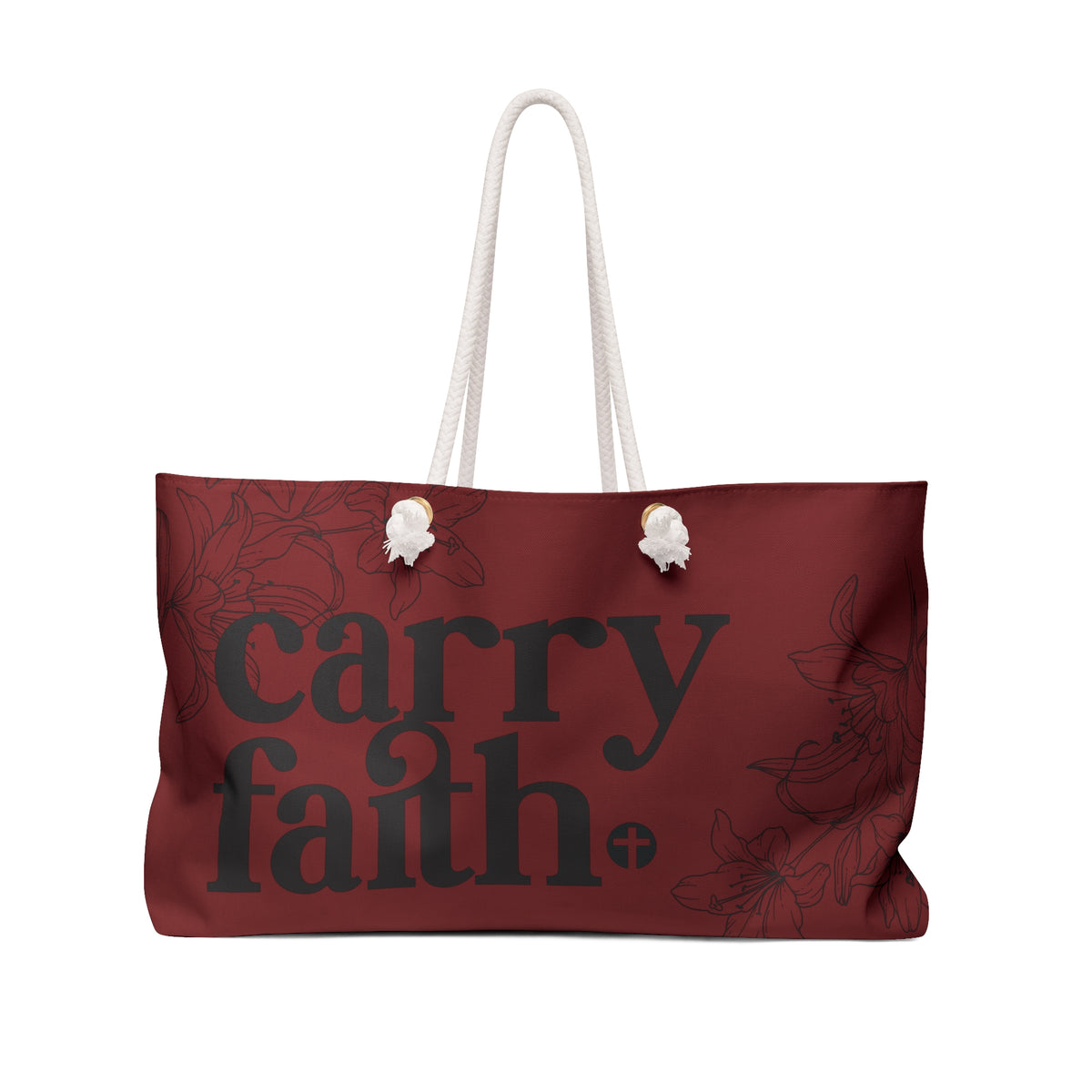 Carry Faith Cherry Weekender Tote